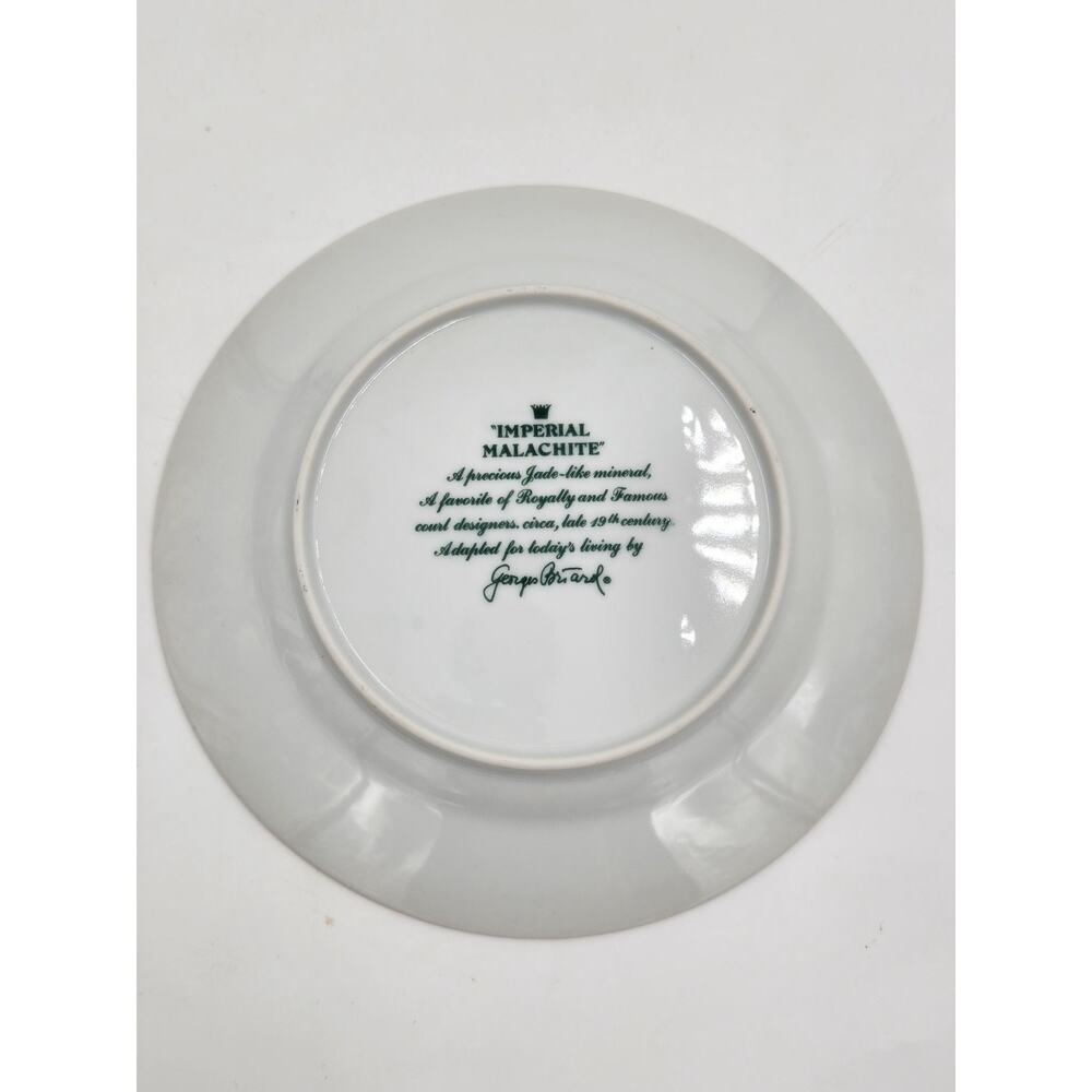 Vintage Georges Briard Imperial Malachite Porcelain Cappuccino Cups & Saucers 4 - Picture 8 of 15